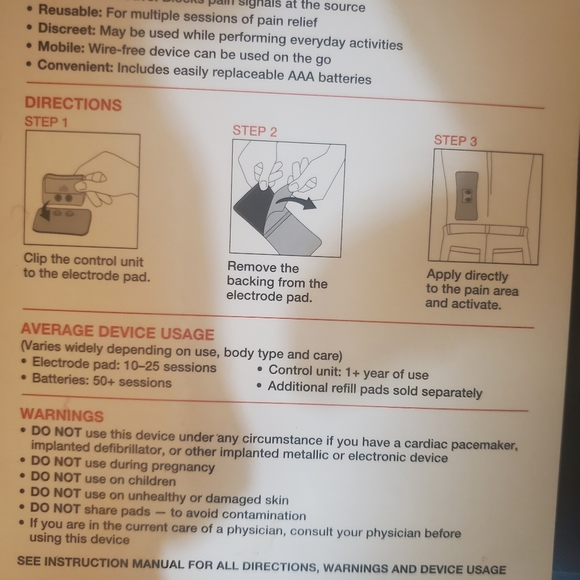 Walgreens Other Tens Therapy Pain Relief Walgreens Brand New With